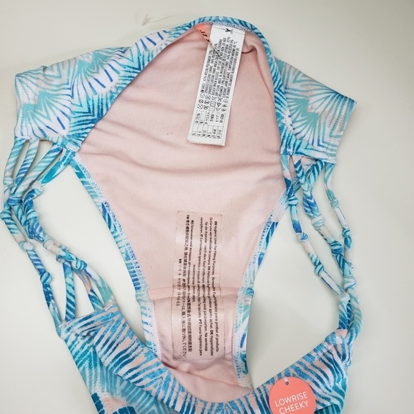Blue print lowrise cheeky bikini bottom - Picture 2 of 3